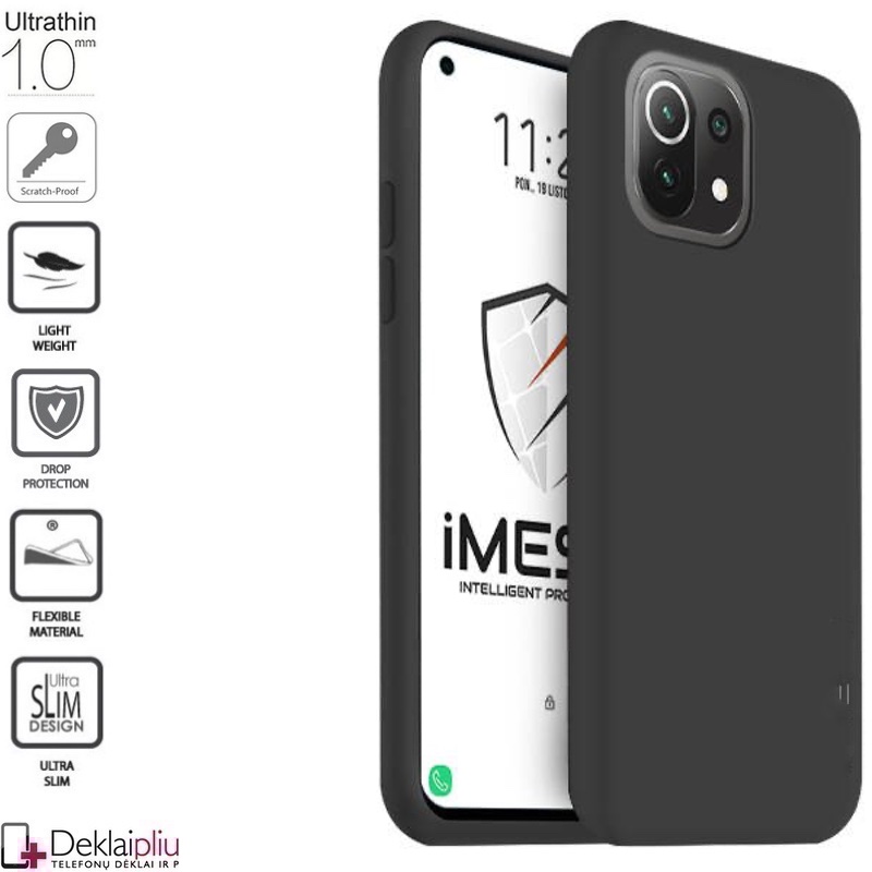 Silikoninis 1mm. storio dėklas - juodas (Xiaomi Mi 11 Lite/11 Lite 5G Ne) Silikoninis 1mm. storio dėklas - juodas (Xiaomi Mi 11 Lite/11 Lite 5G Ne)